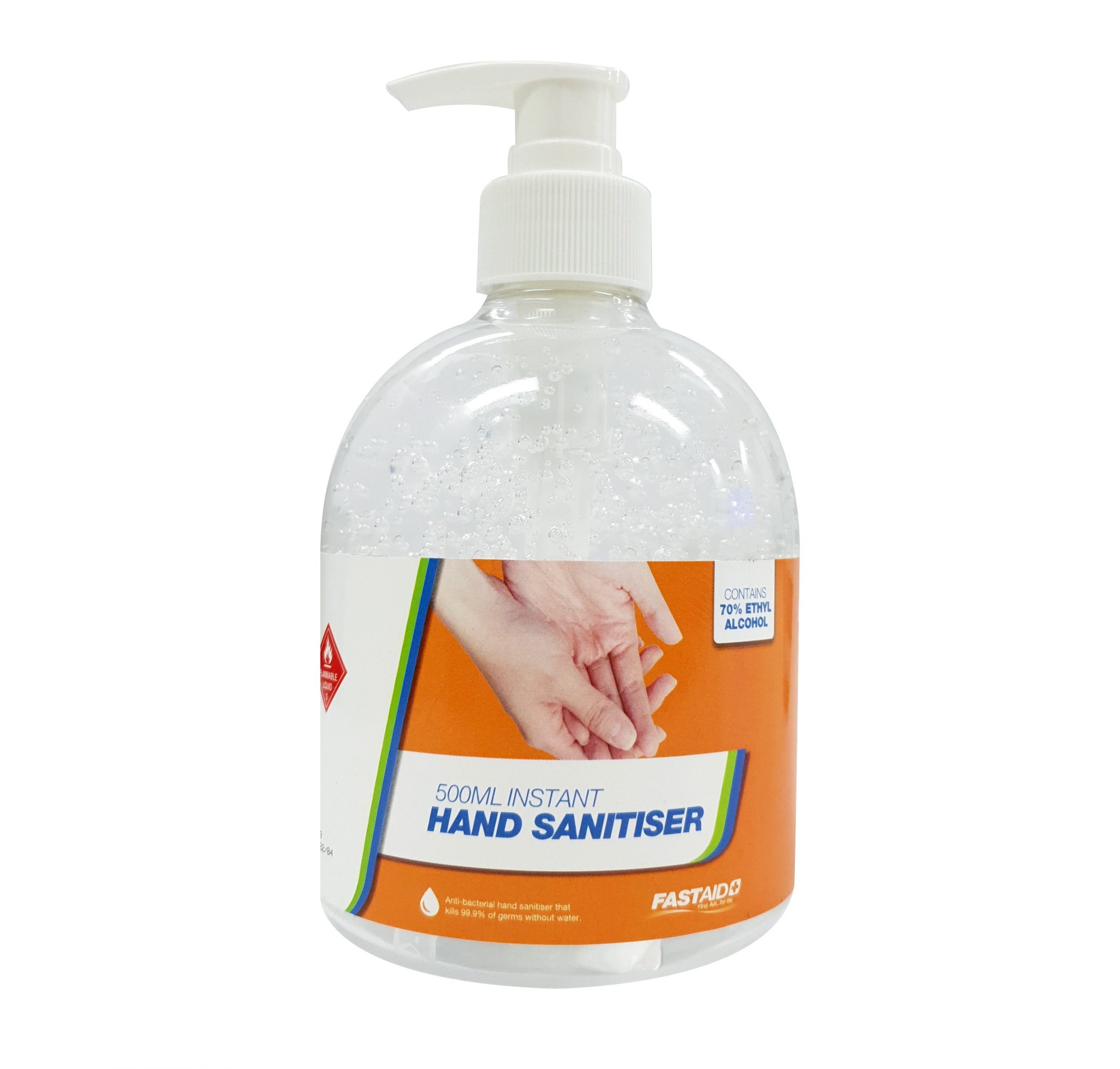 Instant Hand Sanitiser, 500ml pump.